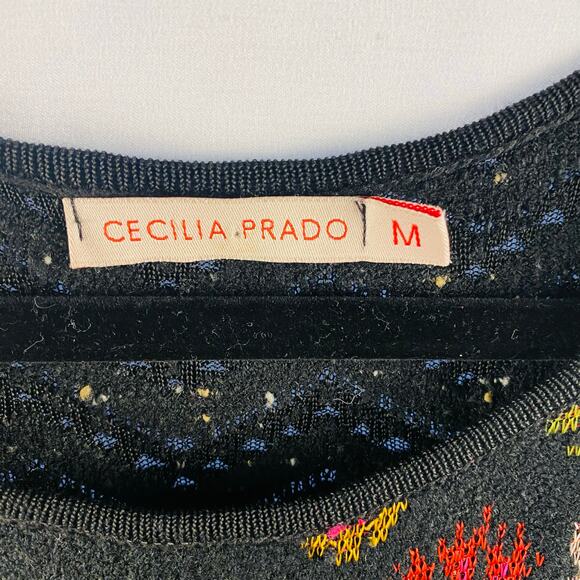 Anthropologie Cecilia Prado Rowan Black Knit Maxi Sweater Dress Medium Boho - Picture 7 of 9